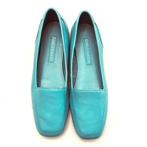 Enzo‎ Angiolini Liberty Loafers Flats Aqua Blue Womens 6M Leather Unlined